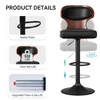 MOONMISS Bar Stools Set of 2 adjustable height and 360 Degree Swivel with Footrest for Bar, Kitchen, Dining Room - 3 of 4