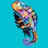 Girl's Design By Humans chameleon By alnavasord T-Shirt - 2 of 3