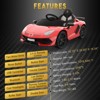 12V Ride-On Car for Kids, Remote Control, LED Headlights, Hydraulic Doors, Seatbelt, Battery-Powered Sports Car - 4 of 4