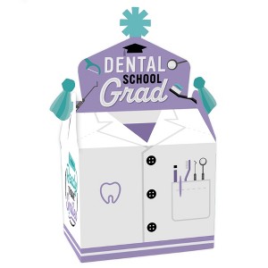 Big Dot of Happiness Dental School Grad - Treat Box Party Favors - Dentistry and Hygienist Graduation Party Goodie Gable Boxes - Set of 12 - 1 of 4