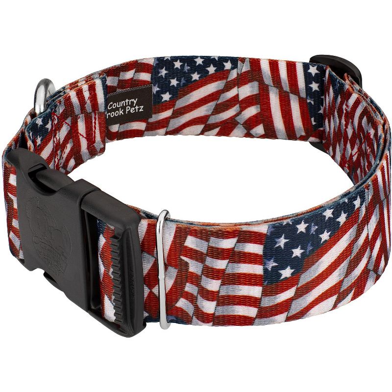 Country Brook Petz 1 1/2 Inch Deluxe Patriotic Tribute Dog Collar, 2 of 5