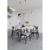 Set of 4 Colbert Upholstered Seating Dining Chairs Black/Cane - Manhattan Comfort: Ash Frame, No Assembly Required - 2 of 4