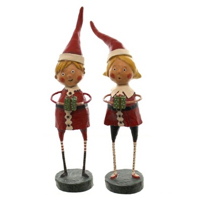 Lori Mitchell 8.25 In Santas Little Helpers Christmas St/2 Presents Figurines