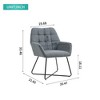 NicBex Velvet Accent Chair,Upholstered Living Room Chairs with Adjustable Foot Nails and Metal Legs,Cozy Armchair,Accent Chairs for Living Room - 3 of 4