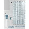 LunaLulinlk 15 Piece Shower Curtain Set, Blue/White Diamond - 2 of 4