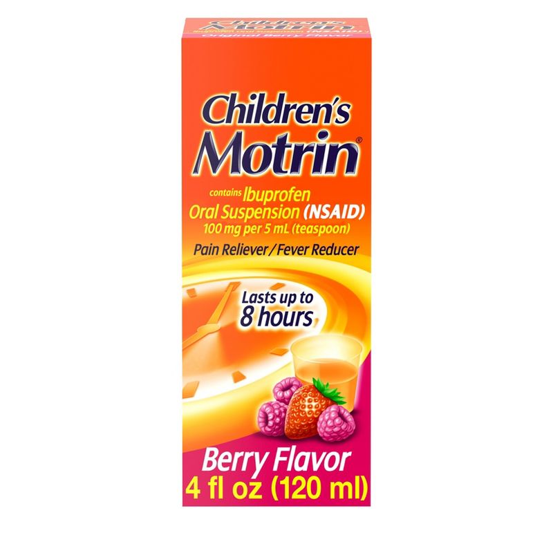 Children&#39;s Motrin Pain Reliever/Fever Reducer Liquid - Ibuprofen (NSAID) - Berry - 4 fl oz, 1 of 9