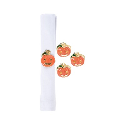 C&F Home Pumpkin Napkin Ring, Set of 4