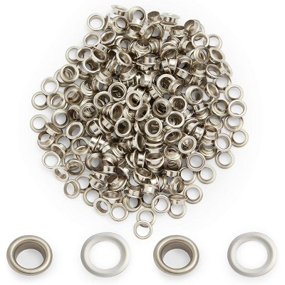 Bright Creations 300 Piece Silver Curtain Grommets, Metal Curtain Eyelet Rings, 0.4 in