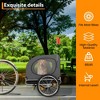 Dog Bike Trailer, Pet Bike Carrier - Steel Folding Trailer with Universal Coupler, Max 40kg, Water Resistant, Quick Release Wheels - 3 of 4