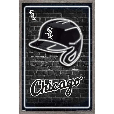 Trends International Mlb Chicago White Sox - Neon Helmet 23 Framed