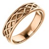 Pompeii3 Mens 14k Rose Gold 6MM Woven Comfort Fit Wedding Band - 3 of 4