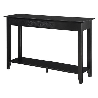 American Heritage Console Table with Drawer Black - Breighton Home