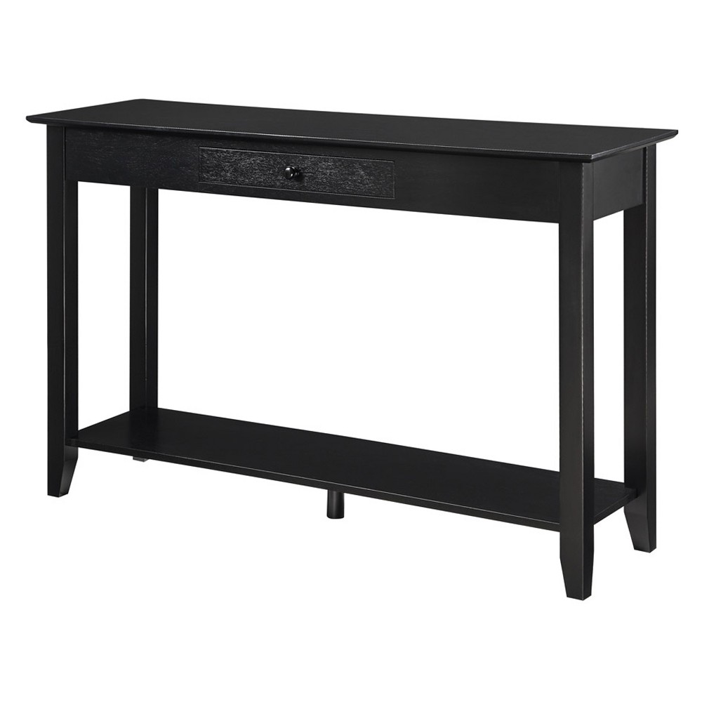 American Heritage Console Table with Drawer Black - Breighton Home -  53733737