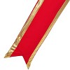 Vickerman 15" x 18.5" Red Canvas Gold Trim Outdoor Christmas Bow - 3 of 3