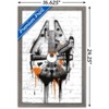 Trends International Star Wars: Saga - Falcon Black And Orange Framed Wall Poster Prints - 3 of 4