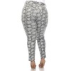 Plus Size Faux Suede Snake Print Pants - White Mark - 3 of 4