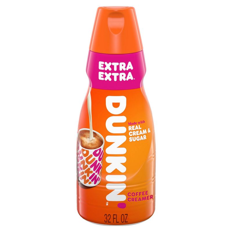Dunkin&#39; Extra Extra Coffee Creamer - 32 fl oz, 1 of 10