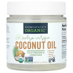 Viva Naturals Organic Extra-Virgin Coconut Oil, 16 fl oz (473 ml) - 1 of 2