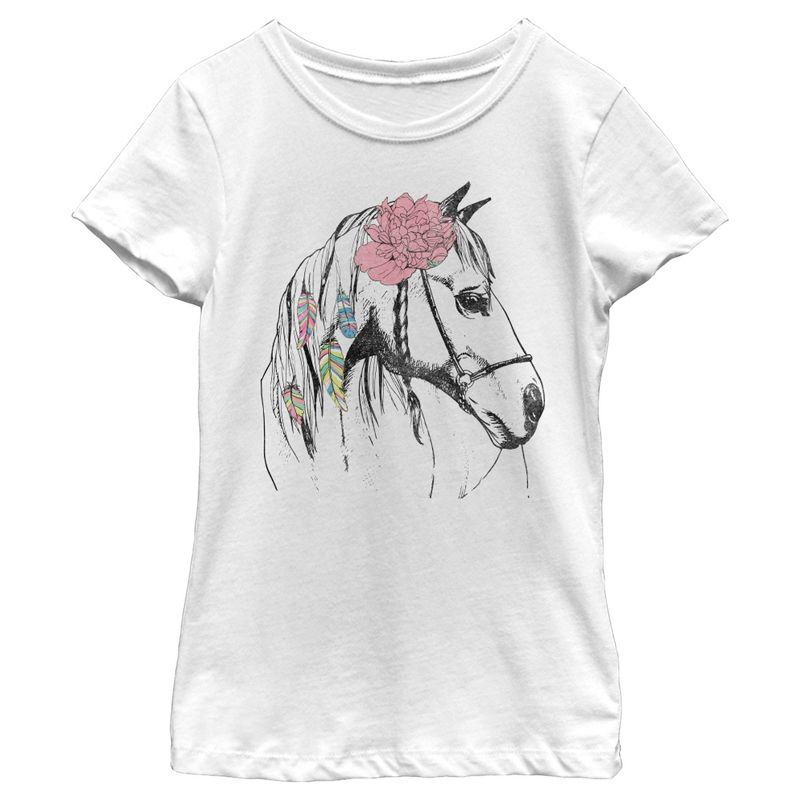 Girl's Lost Gods Dream Horse T-Shirt, 1 of 6