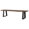 Coaster,Ditman Live Edge Wood Dining Bench Grey Sheesham - 3 of 4