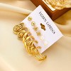 Gold Hoop Earrings Set for Women, 12 Pairs Large/Big Thin Thick Gold Hoops Earrings Loop Pack for Jewelry Gift 40mm/50mm - 4 of 4