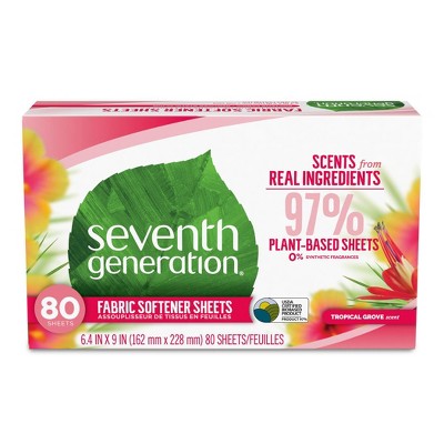 Seventh Generation Fabric Sheets - Tropical Grove - 80ct