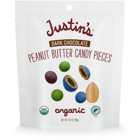 Justin's Dark Chocolate Peanut Butter Candy Pieces 4.5oz : Target