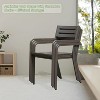32.1'' 4-Pieces Patio Dining Chairs, Outdoor Heavy Duty Metal Chairs Chairs Black - 3 of 4