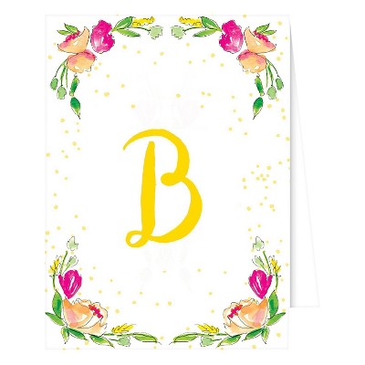 10ct "B" Monogram Floral Crest Note Cards Collections White