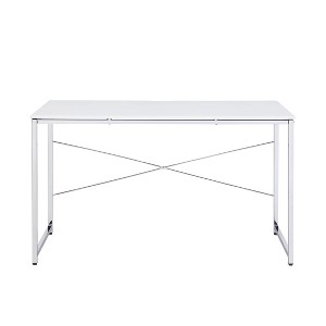 NicBex 47.5" Writing Desk with Metal Sled Base Rustic Industrial Home Office Computer Work Desk for Living Room & Study - 1 of 4
