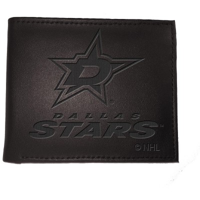 Evergreen NHL Dallas Stars Black Leather Bifold Wallet Officially Licensed with Gift Box