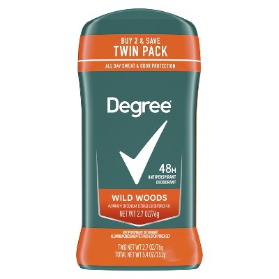 Degree Men Original Protection Antiperspirant Deodorant Wild Woods, 2.7 oz, 2 Count