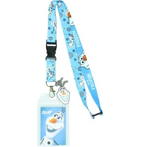 Disney Frozen Olaf Loveable Snowman Lanyard with ID Badge Holder and Charm - 1 of 4