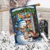 Christmas Window Snowman House Flag 28" x 40" Holiday Bunny Briarwood Lane - 4 of 4