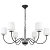 Elegant Lighting Eclipse 6 light Black and White shade chandelier - 4 of 4