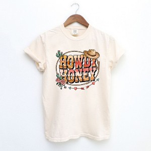 Simply Sage Market Women's Howdy Honey Short Sleeve Garment Dyed Tee - 1 of 4