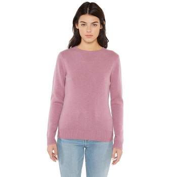 JENNIE LIU 100% Pure Cashmere Extra-ply Cozy Long Sleeve Crew Neck Sweater