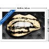 Trends International Reinders: Glam - Gold Lips Framed Wall Poster Prints White Framed Version 14.725" x 22.375" - 3 of 4