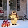 LuxenHome Gray and White Penguin Lighted LED Indoor Outdoor Holiday Decoration - 4 of 4