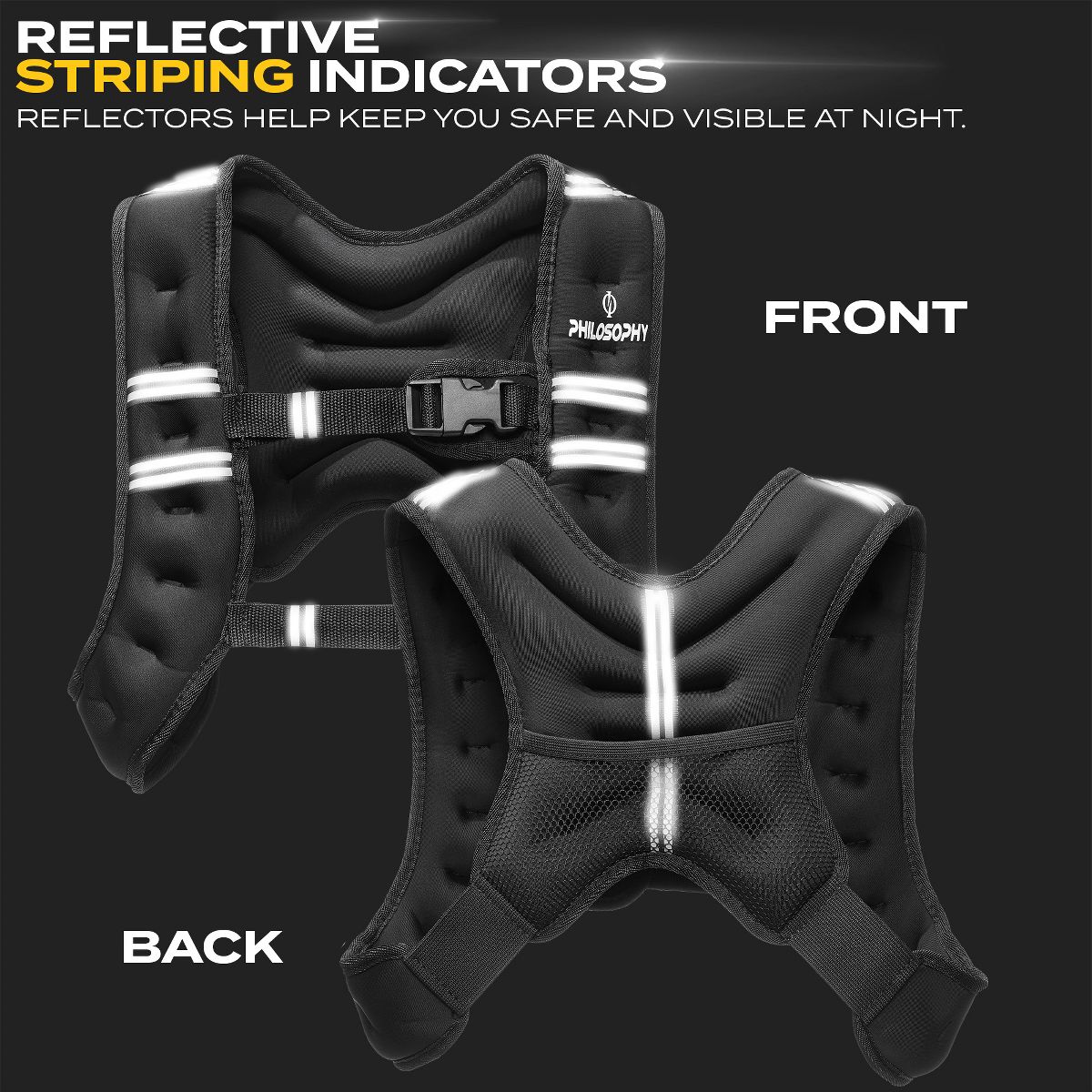 Philosophy Gym Weighted Workout Vest, Strength Training Fitness Body Weight Vest - thumbnail 6