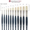 Borciani Bonazzi UNICO Bianco Synthetic Series 832 Paint Brush, Filbert 12 - Acrylic, Oil, Gel, Impasso Painting - Ergonomic Handle, Cruelty-Free, - 2 of 4