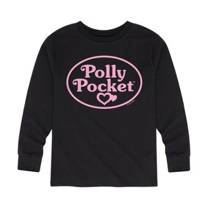 Boys' - Polly Pocket - Polly Pocket Pink Logo Long Sleeve Graphic T-Shirt - 1 of 3