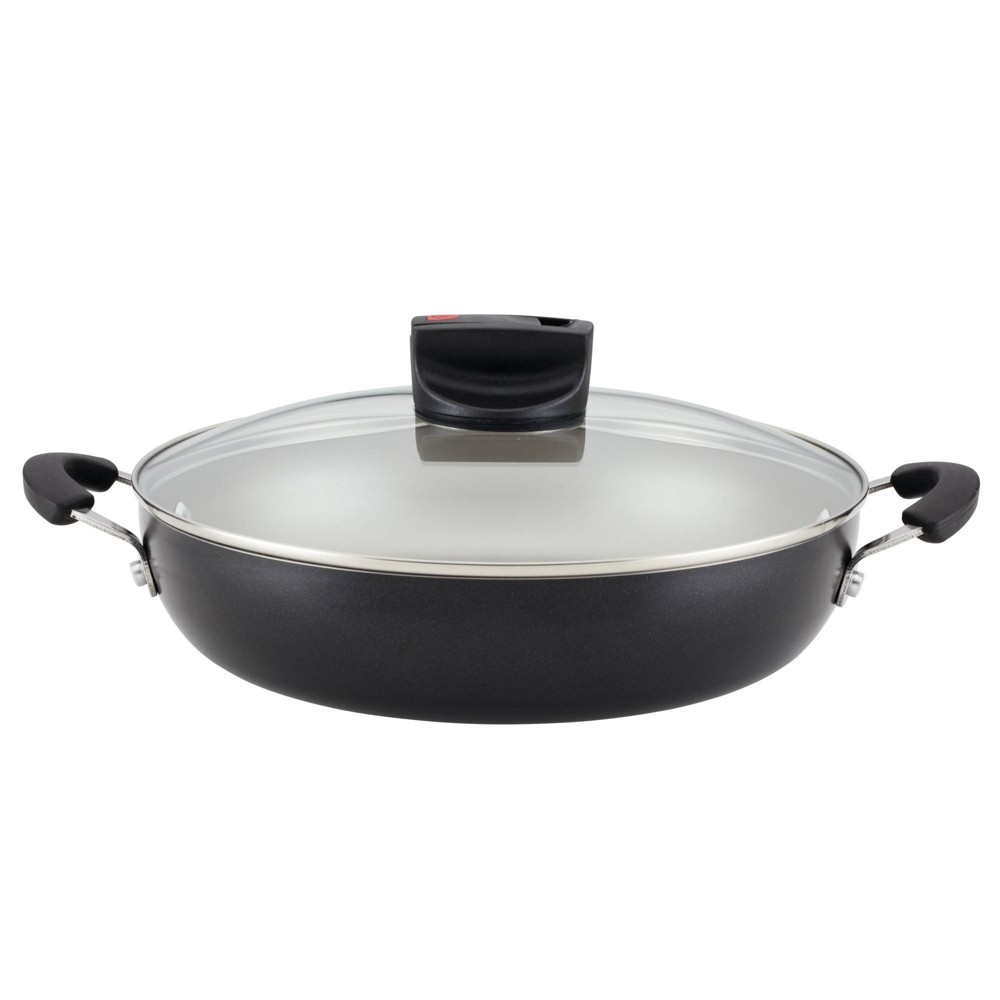 Farberware Smart Control 11.25 Covered Everything Pan with 2 Side Handles Black