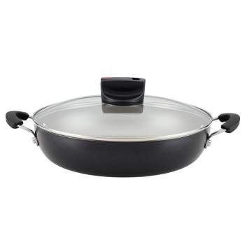 Farberware Smart Control 11.25" Covered Everything Pan with 2 Side Handles Black