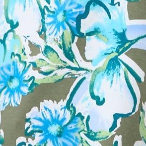 olive green watercolor floral