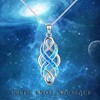 Irish Celtic Knot Created Opal Pendant Necklace 18 Black Necklaces for Women Men Well packed, elegant box. - 2 of 4