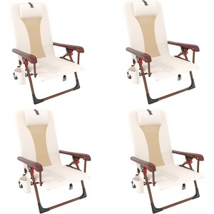 Portable Backpack Beach Chair for Adults-Folding Camping Chair with Storage Pouch & Cup Holder - 1 of 4