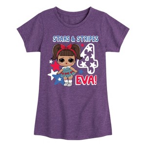 Girls' - LOL Surprise! - 4th of July Fitted Short Sleeve Graphic T-Shirt - 1 of 4
