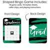 Big Dot of Happiness Green Grad - Best is Yet to Come - Bingo Cards and Markers - Green Graduation Party Shaped Bingo Game - Set of 18 - 3 of 4