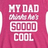 Girls' - Instant Message - Cool Dad He Thinks Fit & Flair Cap Sleeve Graphic Dress - 2 of 4